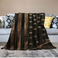 thumbnail image 2 of JEUXUS American Flag with Desert Camo Blanket Super Soft Micro Fluffy Cozy Fuzzy Throws Flannel Blankets Gift for Bed Sofa Plane/Living Room Decor, 2 of 6