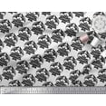 thumbnail image 3 of Soimoi Black Cotton Duck Fabric Flourish Damask Printed Craft Fabric by the Yard 42 Inch Wide, 3 of 3