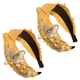 thumbnail image 1 of Diadema de perlas anudadas, accesorios para el cabello con forma de mariposa, diademas para niñas, diadema con nudo superior linda a la moda sin deslizamiento, 1 of 5
