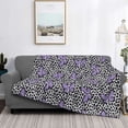 thumbnail image 2 of Naloa Purple Butterflies Flannel Fleece Throw Blanket for Bed Couch, Thick Blanket - All Seasons Suitable for Women, Men and Kids-60"x50", 2 of 6