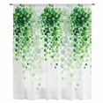 thumbnail image 2 of Spring Green Leaves Sheer Curtains 45 Inches Long, Watercolor Country Vines Botanical Light Filering Curtains, Breathable Simi Curtain Privacy Drapes for Kitchen Bathroom Small Window Treatment, 2 of 9