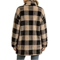 thumbnail image 4 of Livrdious Women Plaid Fleece Jackets Oversized Long Sleeve Outwear Jacket Zipper Warm Fall Winter Coats with Pockets, 4 of 7