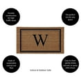 thumbnail image 2 of Evergreen Monogram Indoor Outdoor 100% Natural Coir Doormat 28" x 16" |  Letter  "W", 2 of 3