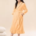 thumbnail image 6 of KyCheLot Womens Bathrobe with Belt Elegant Flannel Soft Warm Lightweight Home Long Robe for Women Winter, 6 of 6
