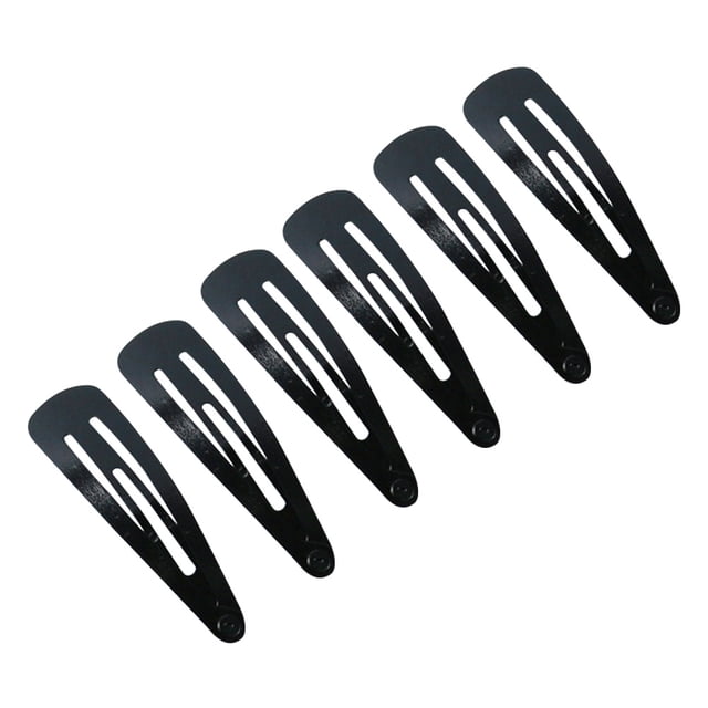 50 pinzas para el pelo negras para niña, pasadores, broches de metal epoxi, accesorios para el cabello para niñas pequeñas.
