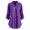 Purple, variant on Patlollav Women Ladies Plus Size Button Lace V Neck Long Sleeve Shirts Blous