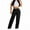 Black, variant on SNKSDGM Women's Plus Capri Pants for Women Stretch High Waist Pants for Women Work Casual with Pockets Women's Linen Casual Pants Summer Breathable Straight Leg Pants Trousers