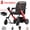 1Red- Right-Handed, variant on PAISEEC 2-in-1 Electric Wheelchair for Adults & Seniors, Foldable Power Wheelchair Rollator Combo with Height-Adjustable Handle, Airline Approved, 18 Miles Long Range, Red, Right-Handed