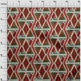 thumbnail image 3 of oneOone Georgette Viscose Red Fabric Geometric Mix Texture Dress Material Fabric Print Fabric By The Yard 42 Inch Wide, 3 of 4