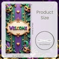 thumbnail image 2 of Purple Crawfish Mardi Gras Banner Colorful Beads Welcome Display Ornate Mask Gold Feathers Crawfish Backdrop for Mardi Gras Party Carnival Celebration New Orleans Event, 2 of 9