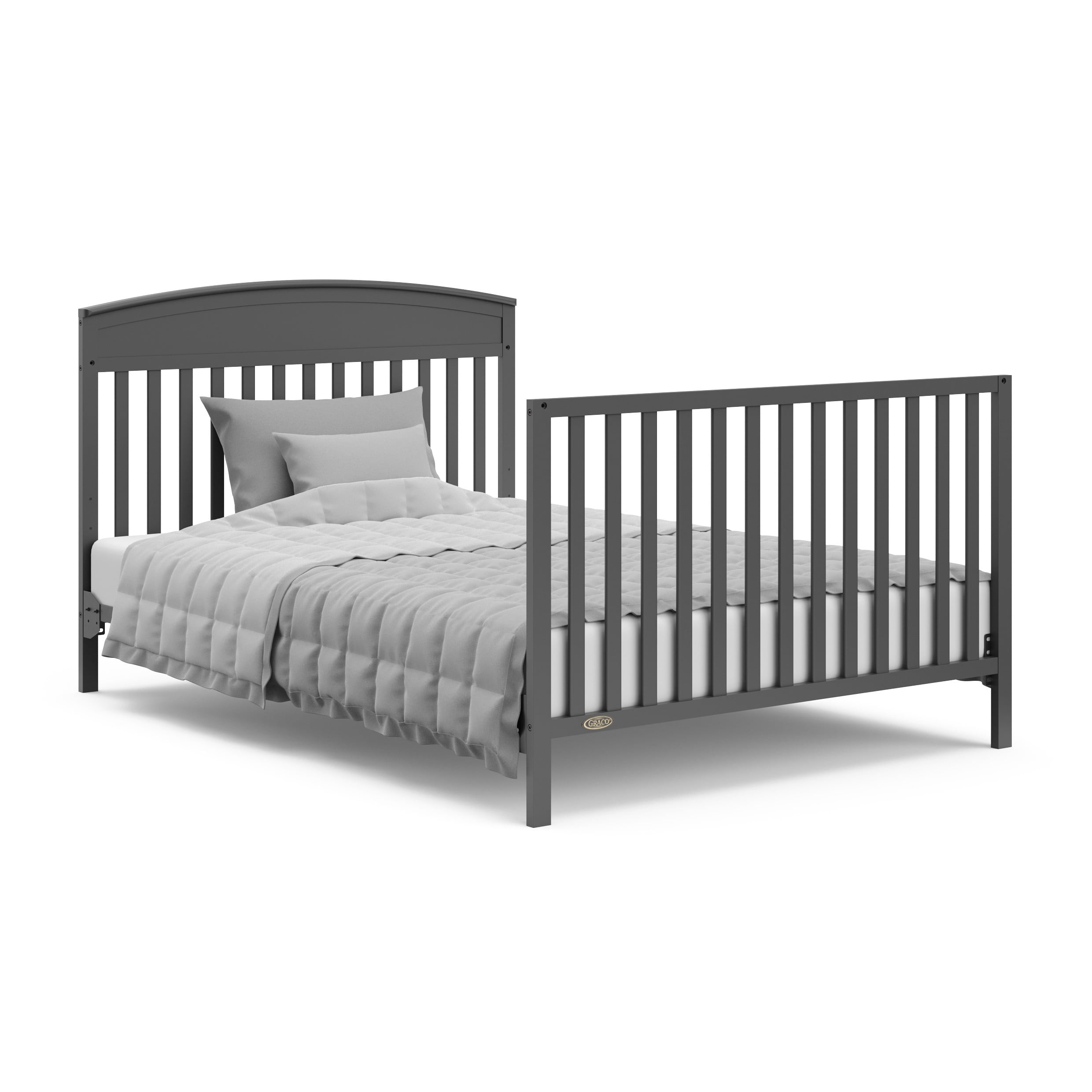 Graco Benton 5-in-1 Convertible Baby Crib, Gray