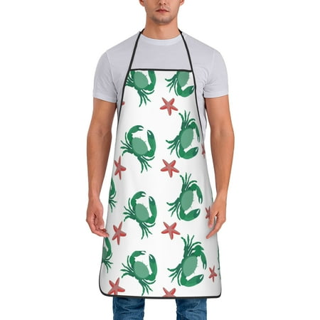 

Kitchen Aprons Novelty Cute Crab Apron For Cooking Painting Bbq Grilling Baking