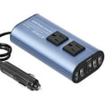 thumbnail image 1 of Inversor de corriente para coche SUNWHEEL de 300 W, adaptador de enchufe para coche de 12 V CC a 110 V CA con cargador rápido USB (25 W), salida USB-A de 20 W y doble CA, 4 puertos USB,, 1 of 8