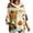 CU21-Khaki, variant on IYYVV 3/4 Sleeve Halloween Hoodies For Women Drawstring Ghost Pumpkin Batwing Sleeve Wearable Blanket Spooky Season Fall Sweatshirts Brown 2XL