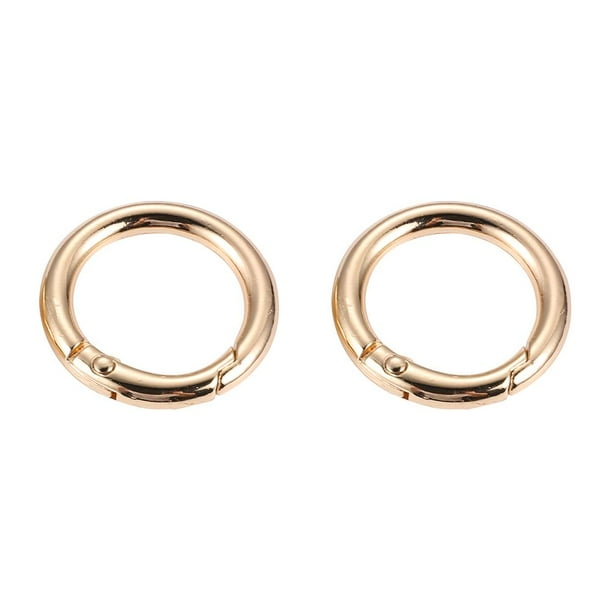 2 anillos de gatillo circulares de metal de 2 cm, accesorios de bricolaje, aleación para bolsa (dorado)