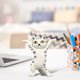 thumbnail image 4 of Soporte de ataúd para llevarestatua de Animal bonito gatitoportalápices para gatosdecoración del hogar Ndcxsfigh Para estrenar, 4 of 9
