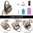 thumbnail image 5 of FORMRS Crossbody Bag for Women Quilted Travel Shoulder Cell Phone Purse with Chain Strap Handbag, Plaid Floral, 5 of 7