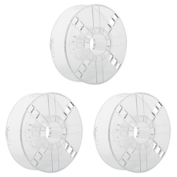FUEENIRVA 1Pc Transparent Plastic 3D Printer Spool Hollow Bobbin Durable Practical Reel