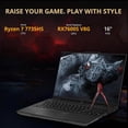 thumbnail image 3 of ASUS TUF Gaming A16 Laptop 2023-16" WUXGA Display 165Hz - Backlit Keyboard - AMD Ryzen7 7735HS Beat i7-12650H - AMD Radeon RX7600S Beat RTX3060 - Thunderbolt4 - Wi-Fi 6 (64GB DDR5 RAM |2TB PCIe SSD), 3 of 5