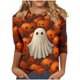 thumbnail image 2 of Ailaofu 3/4 Length Sleeve Women Tops Crew Neck Blouses Dressy Casual Summer T Shirts Loose Fit Business Work Clothes, 2 of 4