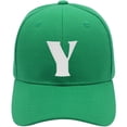 thumbnail image 2 of Daxton Structured Curve Visor Bill Baseball Hat 3D Capital Alphabet Letters, Kelly Hat White Letter Y, 2 of 3