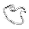 thumbnail image 2 of Ocean Wave Style 925 Sterling Silver Platinum Plated Women Valentines Day Gifts Ring Jewelry, 2 of 4