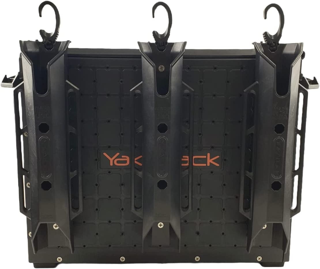 YakAttack BlackPro Kayak Crate 16"x16" Black Lid & 6 Hooks - BLP-PRO-16X16