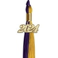 thumbnail image 4 of Endea Graduation Purple/Bright Gold Graduation Tassel with Gold Date Drop, 4 of 10