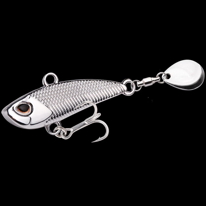 6PCS Metal Vib Vibration Fishing Lures Wobble Rotating 7g-30g Spinner Spoon Bait