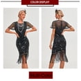 thumbnail image 3 of 1920s Vintage Dress Summer Fringe Beaded Great Gatsby Flapper Evening Dress Party Cocktail Prom, 3 of 7