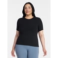thumbnail image 2 of Avia Women's Ribbed T-Shirt with Short Sleeves, Sizes XS-XXXL, 2 of 6