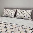 thumbnail image 2 of Diver Comforter & Sham Bedding Set, Repetitive Cartoon of Snorkeling Man with Equipment and Swim Fins, 3 pcs Duvet Set Microfiber Filling Quilt, 5 Sizes, Multicolor, by Ambesonne, 2 of 4