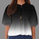 thumbnail image 2 of Camisetas de Manga Corta para las Mujeres Lanterna Manga Corbata Plisado Cuello Redondo, Casual Recortado Camiseta Top para Gimnasio Y Diario, 2 of 5