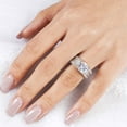 thumbnail image 5 of Bow Jewel 1.37 Ct Round Brilliant Cut Lab Created Diamond Engagement Ring - Wedding Ring for Women's - 14K White Gold Plated Ring for Her - Luxurious Anniversary Channel Set Ring, 5 of 9