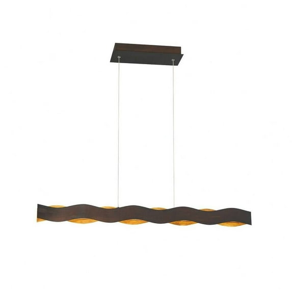 Eurofase Lighting - Ripple LInear Chandelier 1 Light Metal Bronze/Gold Silver