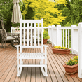 thumbnail image 6 of Tcbosik Outdoor Rocking Chair, Wooden Rocker Chair with High Back for Garden, Lawn, Patio, Porch, White, 6 of 10