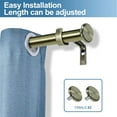 thumbnail image 6 of Urbanest 1" Adjustable Curtain Rod Set with Cap Finial Metal Window Drapery Rod, Modern Minimalist Design, 6 of 6
