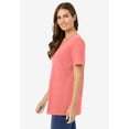 thumbnail image 3 of Woman Within Plus Size Perfect Short-Sleeve V-Neck Tee (Petite Available), 3 of 6