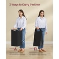 thumbnail image 2 of 3-Compartment Laundry Hamper Sorter with Removable Bags, Pull-Out Liners, Ventilated Shelf & Sturdy Metal Frame – 31.7 Gallons Capacity, Rustic Brown, 2 of 4