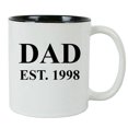 thumbnail image 1 of Dad Established Dad EST. 1998 11 Ounce Ceramic Coffee Mug with C-Handle, Black - By CustomGiftsNow, 1 of 1