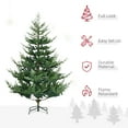 thumbnail image 4 of HOMCOM 6 Foot Artificial Christmas Tree, Pine Hinged Xmas Tree with 795 Realistic Branches, Steel Base, Auto Open, Green, 4 of 4