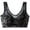 Black, variant on GXIPO Elle Bloom Bra, Elle Bloom Ice Silk Lace Bra, Foxy Seniors Lacy Bra, Wireless Plus Size Seniors Bras Black 2X-Large