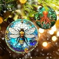 thumbnail image 4 of Bee Ornament, Christmas Ornament, Christmas Decoration, Holiday Present Idea, Heirloom Keepsake, Round Ceramic, Gift Exchange, Bauble Present, Gift Idea, Bee - Christmas Ornament -..., 4 of 5