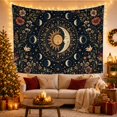 thumbnail image 2 of Floral Garden Circular with Medallion Human Face Closed, Mystical Fantasy for Space Lovers, Galaxy Room Decor, Valentine'S Day Gift, Tapestry Wall Hanging for Bedroom and Dorm, 2 of 6