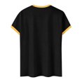 thumbnail image 4 of Women's Football Graphic T-Shirt, Women's Fashion V-Neck Short Sleeve T-Shirt with Letter Print for Casual Wear for Soccer Tournament 2026 Black Size: 2XL, 4 of 5