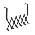 thumbnail image 1 of Gancho De Puerta De Organo De Acero Inoxidable Expandible Belug, Negro, 1 of 5