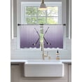 thumbnail image 3 of Sheer Curtains 45 inches Long, Ice Hockey Winter Sports Light Purple Gradients Light Filtering Sheer Window Curtains Rod Pocket Voile Drapes for Bedroom Living Room, 52"W x 45"L 2 Panels, 3 of 7