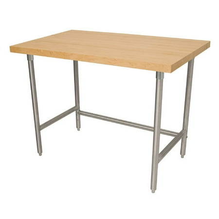 Advance Tabco Prep Table With Wood Top This On Opens A Dialog That Displays Additional Images For Product With The Option To Zoom In Or Out