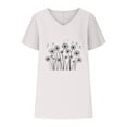 thumbnail image 4 of Women Short Sleeve Tops V Neck Womens T Shirts Graphic Tees Plus Size Shirts for Women, 4 of 4