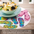 thumbnail image 3 of CounterArt "Summer Flip Flops" 4-Pack Round Reversible Tabletop Placemats, 3 of 8